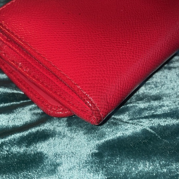 {Burberry} BURBERRY LONDON PATENT LEATHER LONG WALLET in Red - Picture 11 of 14